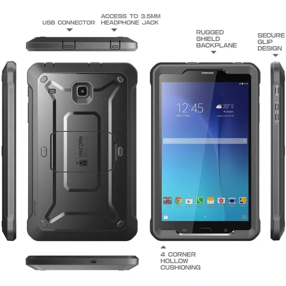 SUPCASE Unicorn Beetle Pro Series Case Designed for Galaxy Tab E 8.0 (Black)